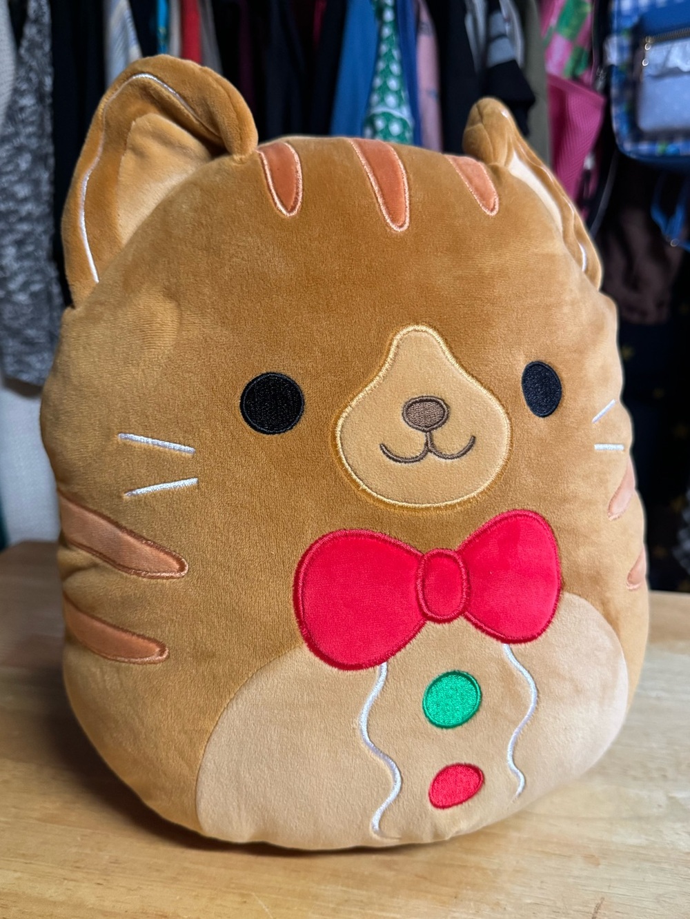 Jones Plush Cat Toy with Red Bow Squishmallow